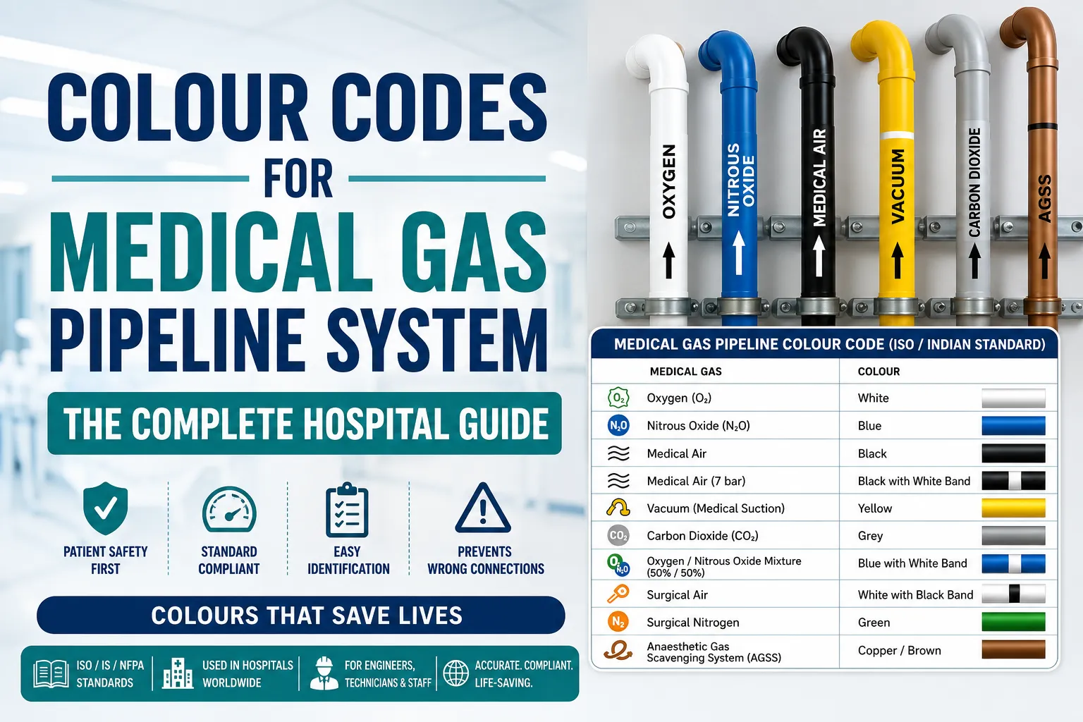 Colour Codes For Medical Gas Pipeline System